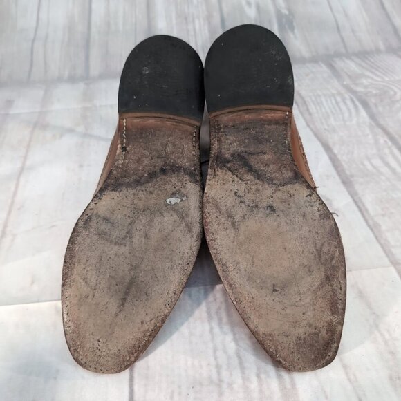 Allen Edmonds Larchmont Men’s 12B Brown Leather Wingtip Oxford Dress Shoes - Picture 8 of 9